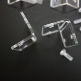 4x Angled L Brackets, 2.5 mm Clear Acrylic + 20x M5 Bolts
