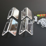 4x Angled L Brackets, 2.5 mm Clear Acrylic + 20x M5 Bolts