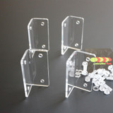 4x Angled L Brackets, 2.5 mm Clear Acrylic + 20x M5 Bolts