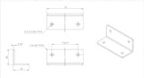 4x staffe a L, acrilico trasparente 2,5 mm + 20 bulloni M5