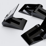 4x mini cerniere a nastro nere in acrilico 39 mm x 16 mm, continue