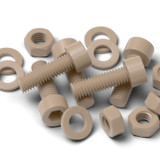 5x Natural PEEK Socket Head Screws & Bolts M6 x 20 mm, Nuts & Washers