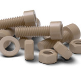 5x Natural PEEK Socket Head Screws & Bolts M6 x 20 mm, Nuts & Washers