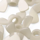 50x dadi a farfalla M6 in nylon naturale, a serraggio manuale