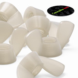 50x Natural Nylon Plastic Butterfly Wing Nuts M6, Thumb Nuts