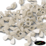 50x Natural Nylon Plastic Butterfly Wing Nuts M6, Thumb Nuts