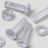 50x Clear Acrylic Countersunk Screws & Bolts M6 x 20 mm, Nuts & Washers