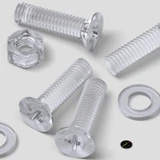 50x Clear Acrylic Countersunk Screws & Bolts M6 x 20 mm, Nuts & Washers