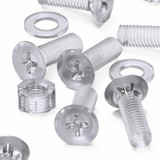 25x Clear Acrylic Countersunk Screws & Bolts M8 x 20 mm, Nuts & Washers