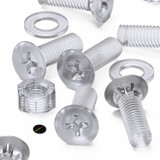 25x Clear Acrylic Countersunk Screws & Bolts M8 x 20 mm, Nuts & Washers