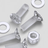 25x Clear Acrylic Countersunk Screws & Bolts M8 x 20 mm, Nuts & Washers