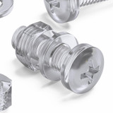 60x viti acriliche trasparenti a testa cilindrica M6 x 20mm + dadi/rondelle