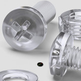 60x Clear Acrylic Pan Head Plastic Screws & Bolts M6 x 20 mm, Nuts & Washers