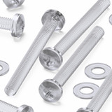 60x viti acriliche trasparenti a testa cilindrica M4 x 40mm + dadi/rondelle