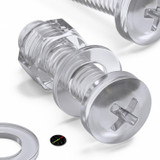 20x viti acriliche trasparenti a testa cilindrica M5 x 20mm + dadi/rondelle