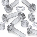 20x viti acriliche trasparenti a testa cilindrica M5 x 20mm + dadi/rondelle