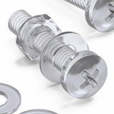 20x Clear Acrylic Pan Head Plastic Screws & Bolts M4 x 20 mm, Nuts & Washers