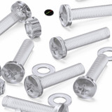 30x viti acriliche trasparenti a testa cilindrica M8 x 40mm + dadi/rondelle