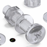 30x viti acriliche trasparenti a testa cilindrica M8 x 40mm + dadi/rondelle
