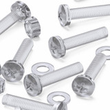 30x Clear Acrylic Pan Head Plastic Screws & Bolts M8 x 40 mm, Nuts & Washers
