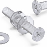 50x Clear Acrylic Countersunk Screws & Bolts M3 x 20 mm, Nuts & Washers