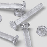 50x viti svasate in acrilico trasparente M3 x 20 mm, dadi/rondelle