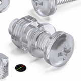20x Clear Acrylic Pan Head Plastic Screws & Bolts M6 x 20 mm, Nuts & Washers