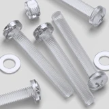 60x Clear Acrylic Pan Head Plastic Screws & Bolts M5 x 40 mm, Nuts & Washers