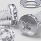 60x Clear Acrylic Pan Head Plastic Screws & Bolts M5 x 40 mm, Nuts & Washers