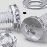 60x Clear Acrylic Pan Head Plastic Screws & Bolts M5 x 40 mm, Nuts & Washers