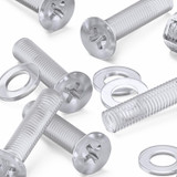 50x Clear Acrylic Countersunk Screws & Bolts M5 x 20 mm, Nuts & Washers