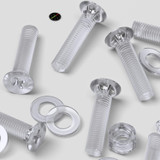 50x Clear Acrylic Countersunk Screws & Bolts M5 x 20 mm, Nuts & Washers