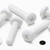 50x White PP Pan Head Plastic Screws & Bolts M4 x 20 mm, Nuts & Washers
