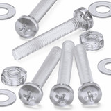 20x Clear Acrylic Pan Head Plastic Screws & Bolts M3 x 20 mm, Nuts & Washers