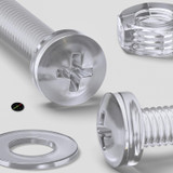 20x Clear Acrylic Pan Head Plastic Screws & Bolts M3 x 20 mm, Nuts & Washers