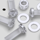 20x viti acriliche trasparenti a croce M12 x 40 mm + dadi e rondelle