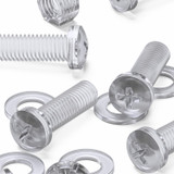 20x viti acriliche trasparenti a croce M12 x 40 mm + dadi e rondelle