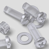 20x viti acriliche trasparenti a croce M12 x 40 mm + dadi e rondelle