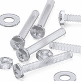 50x Clear Acrylic Pan Head Plastic Screws & Bolts M2 x 16 mm, Nuts & Washers