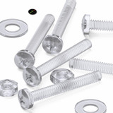 50x viti acriliche trasparenti a testa cilindrica M2 x 16mm + dadi/rondelle
