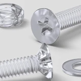 50x Clear Acrylic Countersunk Screws & Bolts M4 x 20 mm, Nuts & Washers