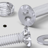 50x viti svasate in acrilico trasparente M4 x 20 mm, dadi/rondelle