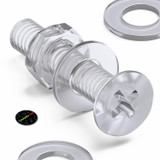 50x viti svasate in acrilico trasparente M4 x 20 mm, dadi/rondelle