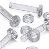 50x viti svasate in acrilico trasparente M4 x 20 mm, dadi/rondelle