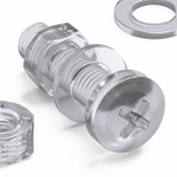 20x viti acriliche trasparenti a croce M10 x 40 mm + dadi e rondelle