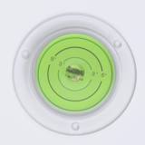 Acrylic Flanged 100 mm Diameter Bullseye Spirit Bubble Level, Round, Green