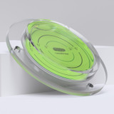 Acrylic Flanged 100 mm Diameter Bullseye Spirit Bubble Level, Round, Green
