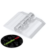 5x Clear Acrylic Piano Hinges 25 mm x 32 mm, Continuous Plastic Hinges