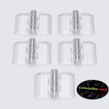 5x cerniere a nastro trasparenti in acrilico 25 mm x 32 mm, continue