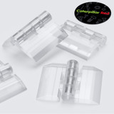 5x Clear Acrylic Piano Hinges 25 mm x 32 mm, Continuous Plastic Hinges